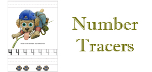 Number Tracer worksheets for learning to write the numbers 0 to 10.  Colorful art from Jim Harris picture books.  Useful for homeschools and classroom settings.